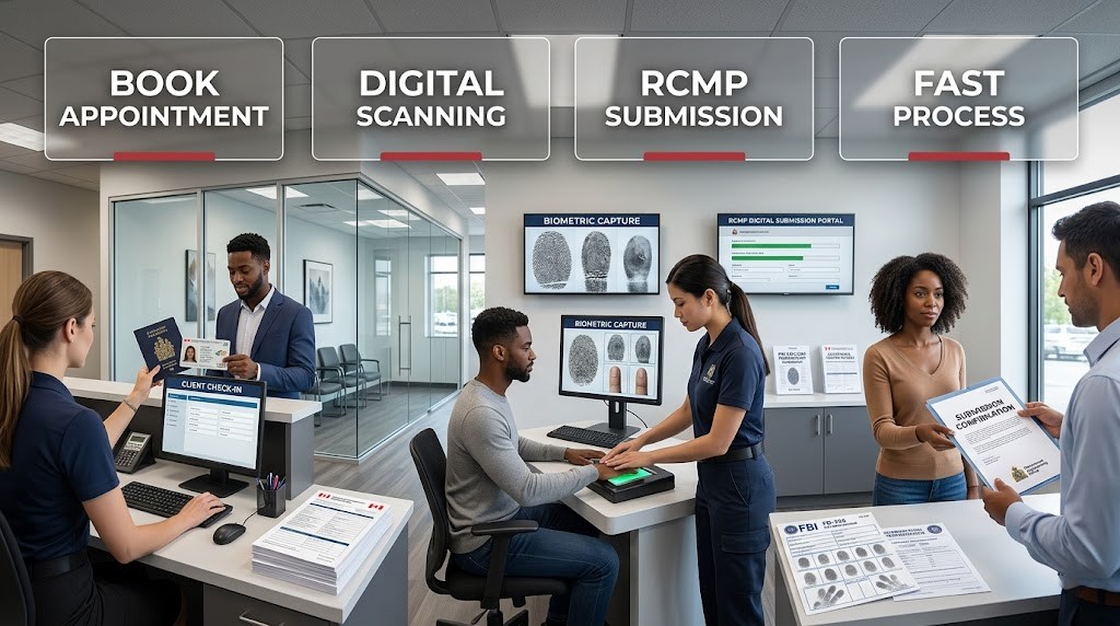 When You Come in for Fingerprinting in Brampton
